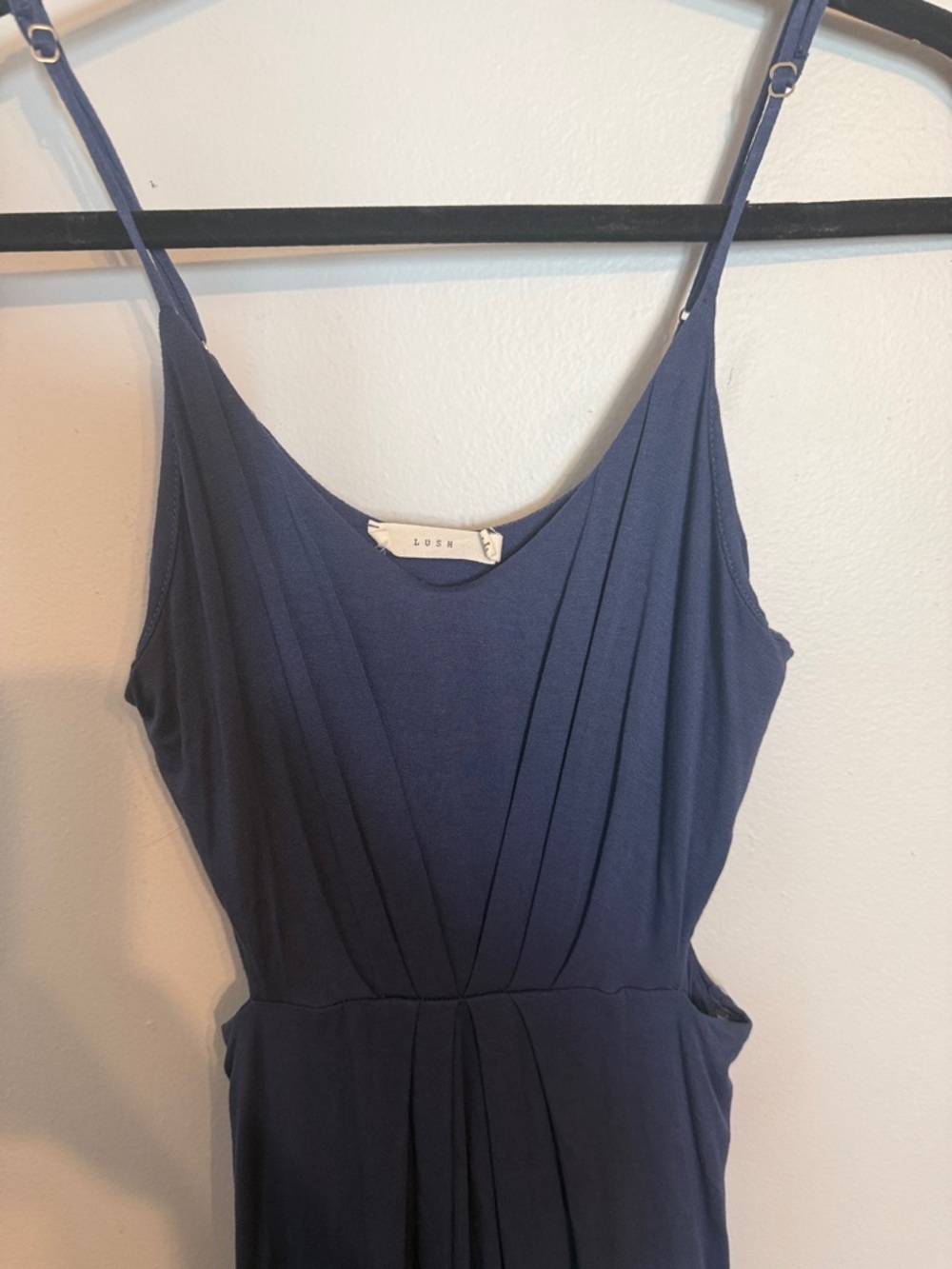 Lush Blue Side Cutout Maxi Tee Shirt Dress Extra Small - Picture 4 of 9